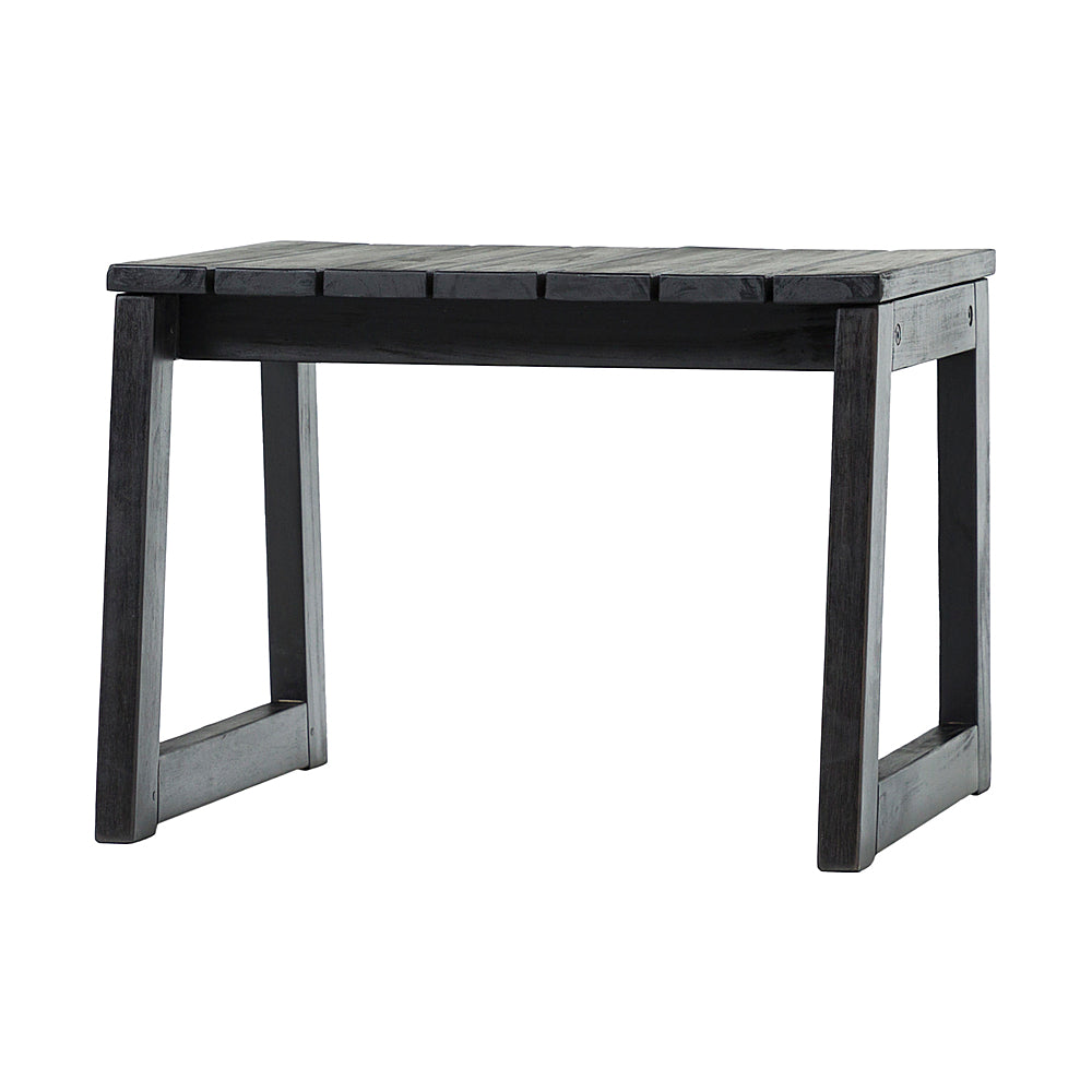 Walker Edison - Modern Solid Wood Outdoor Side Table - Black Wash_1