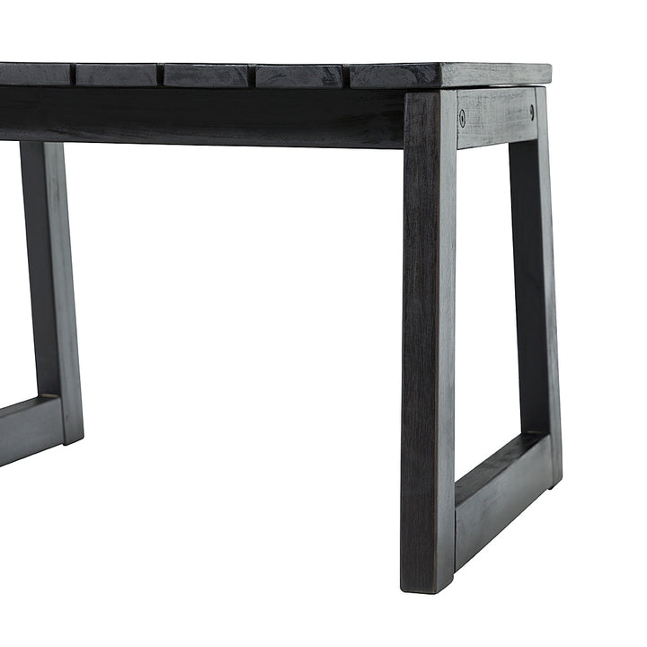 Walker Edison - Modern Solid Wood Outdoor Side Table - Black Wash_7