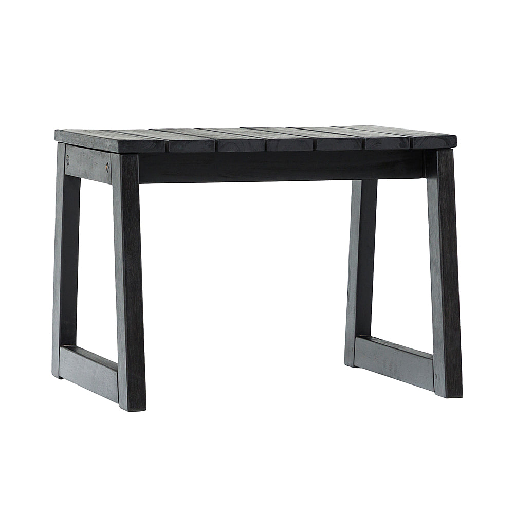 Walker Edison - Modern Solid Wood Outdoor Side Table - Black Wash_2