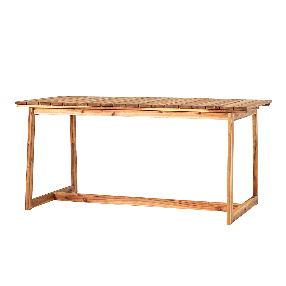 Walker Edison - Modern Solid Wood Outdoor Dining Table - Natural_1