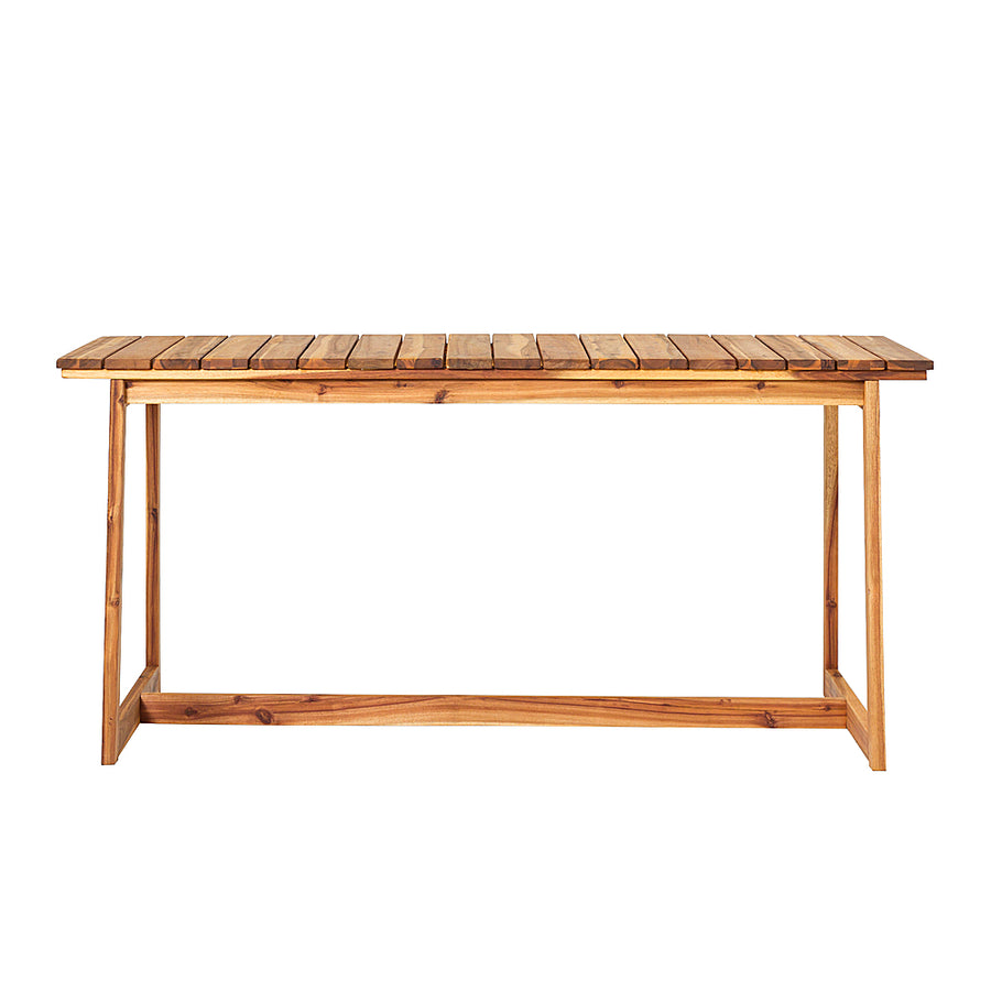 Walker Edison - Modern Solid Wood Outdoor Dining Table - Natural_0