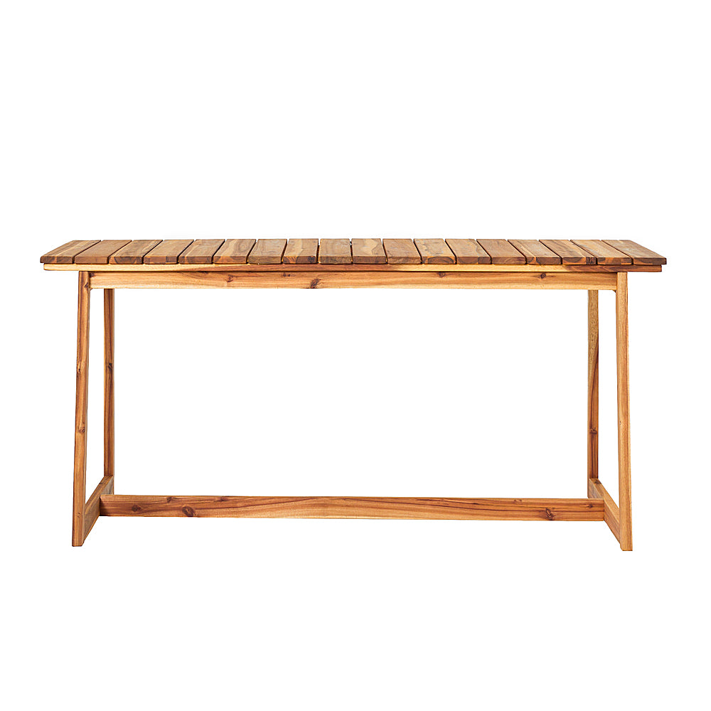 Walker Edison - Modern Solid Wood Outdoor Dining Table - Natural_6