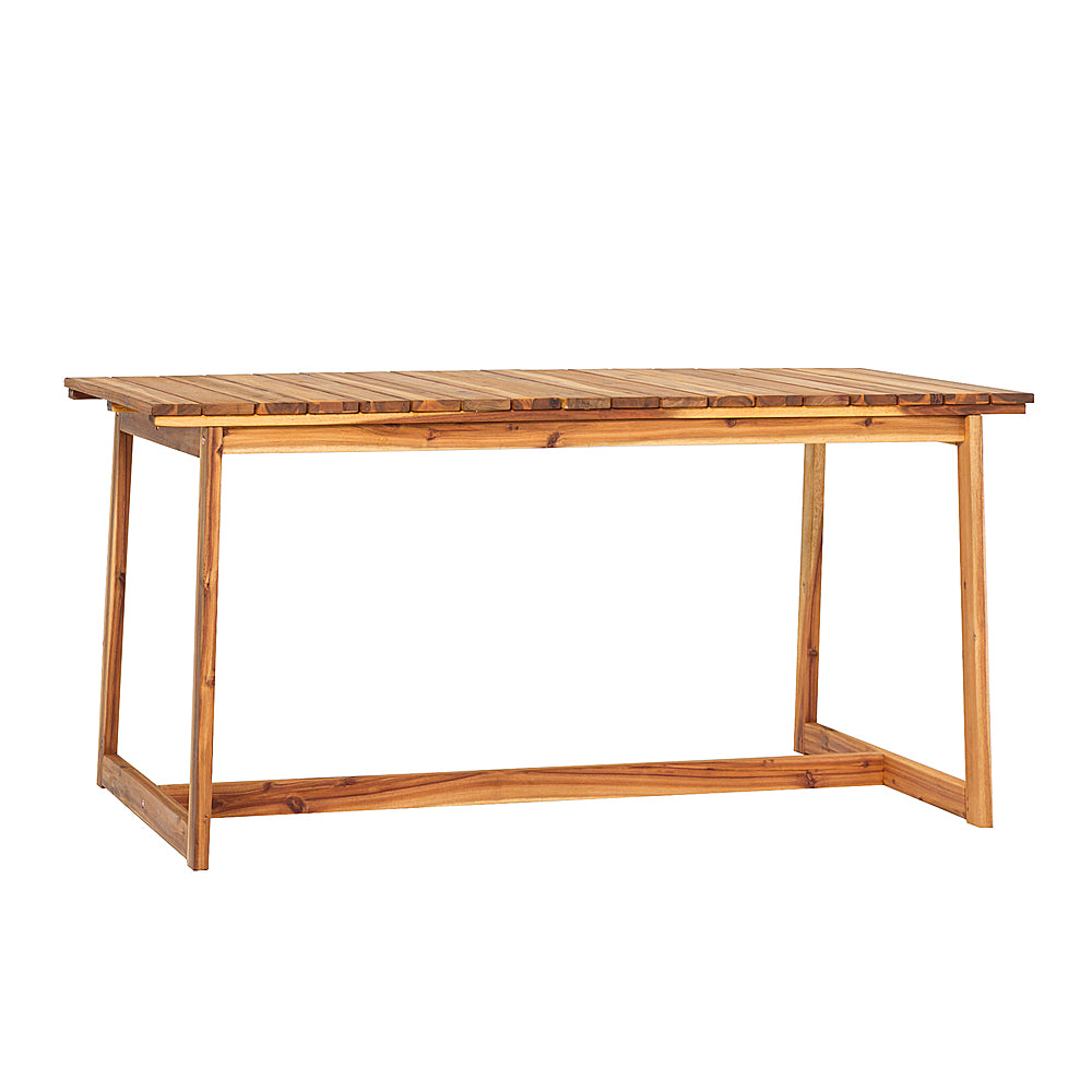 Walker Edison - Modern Solid Wood Outdoor Dining Table - Natural_2