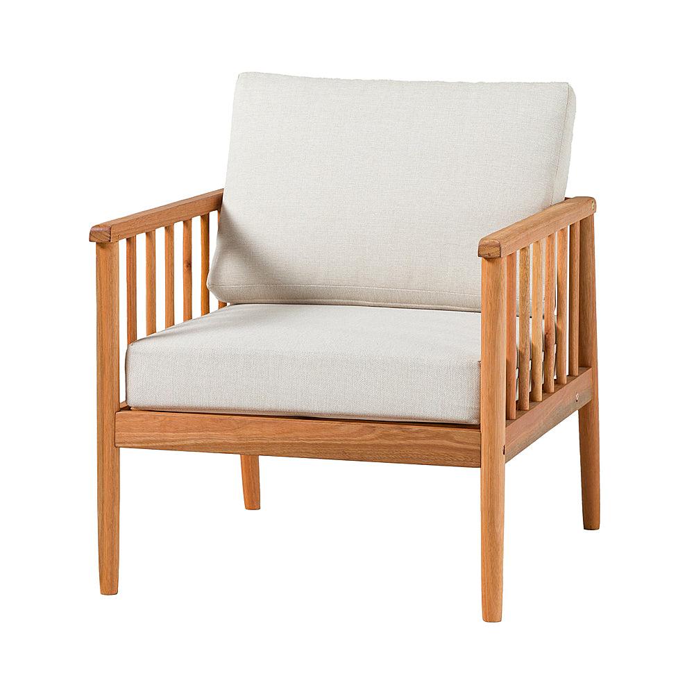 Walker Edison - Modern Solid Wood Spindle-Style Outdoor Lounge Chair - Natural_1