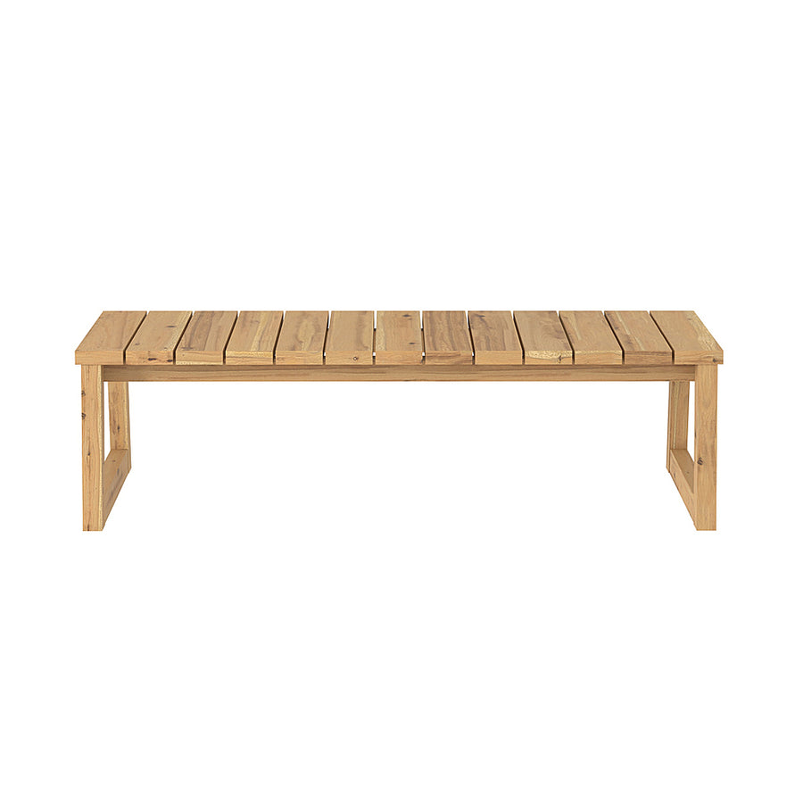 Walker Edison - Modern Solid Wood Outdoor Coffee Table - Natural_0