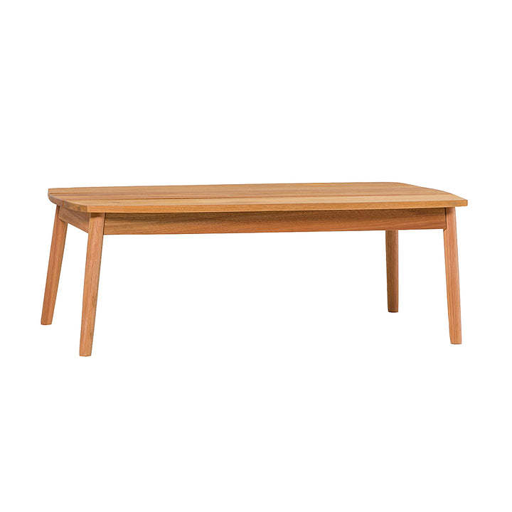Walker Edison - Modern Solid Wood Spindle-Style Outdoor Coffee Table - Natural_2