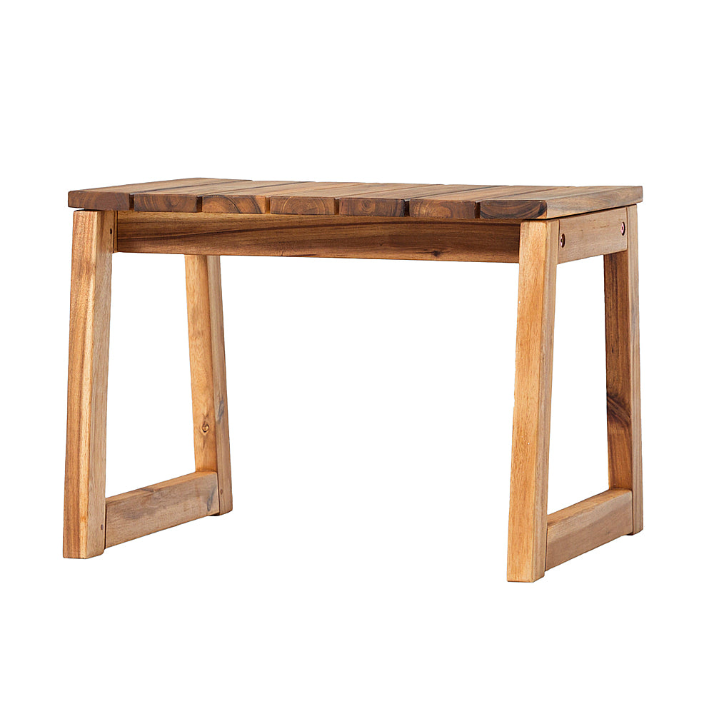 Walker Edison - Modern Solid Wood Outdoor Side Table - Natural_1