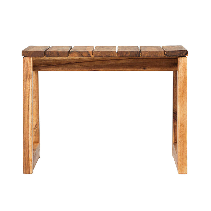 Walker Edison - Modern Solid Wood Outdoor Side Table - Natural_0