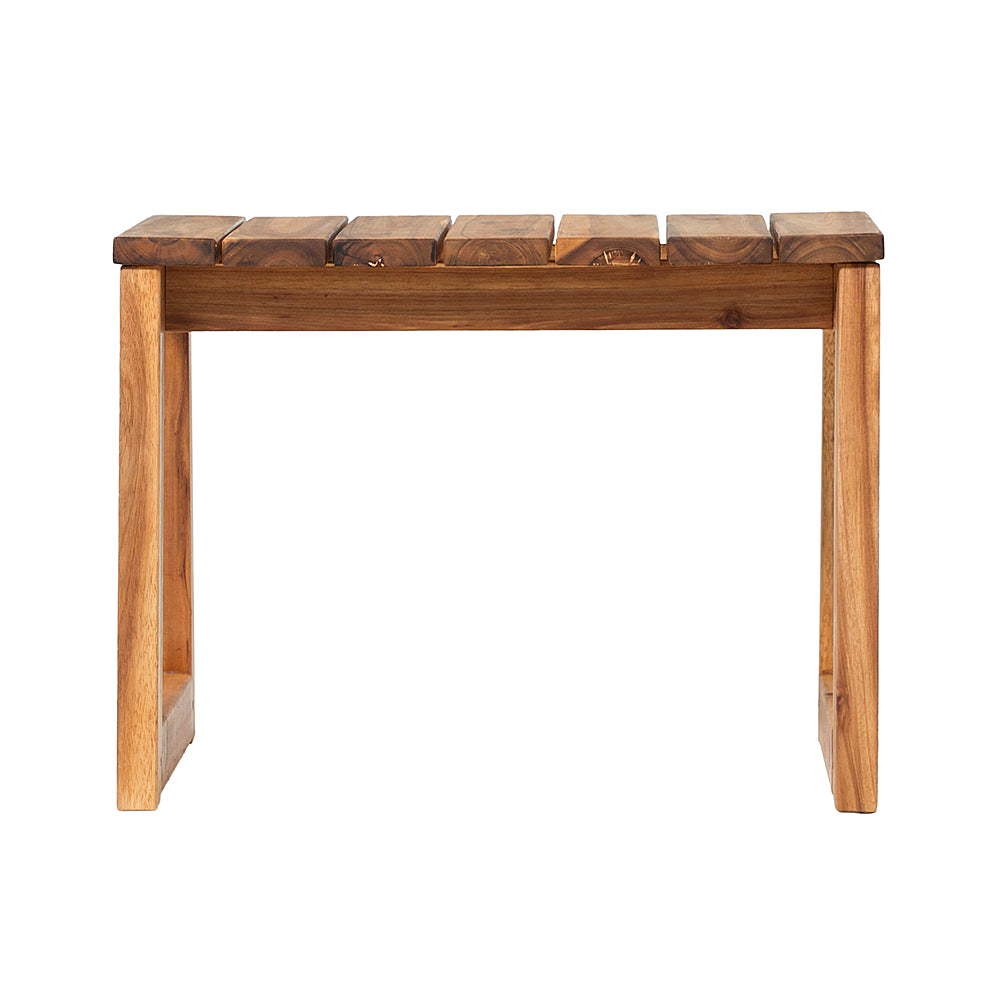 Walker Edison - Modern Solid Wood Outdoor Side Table - Natural_6