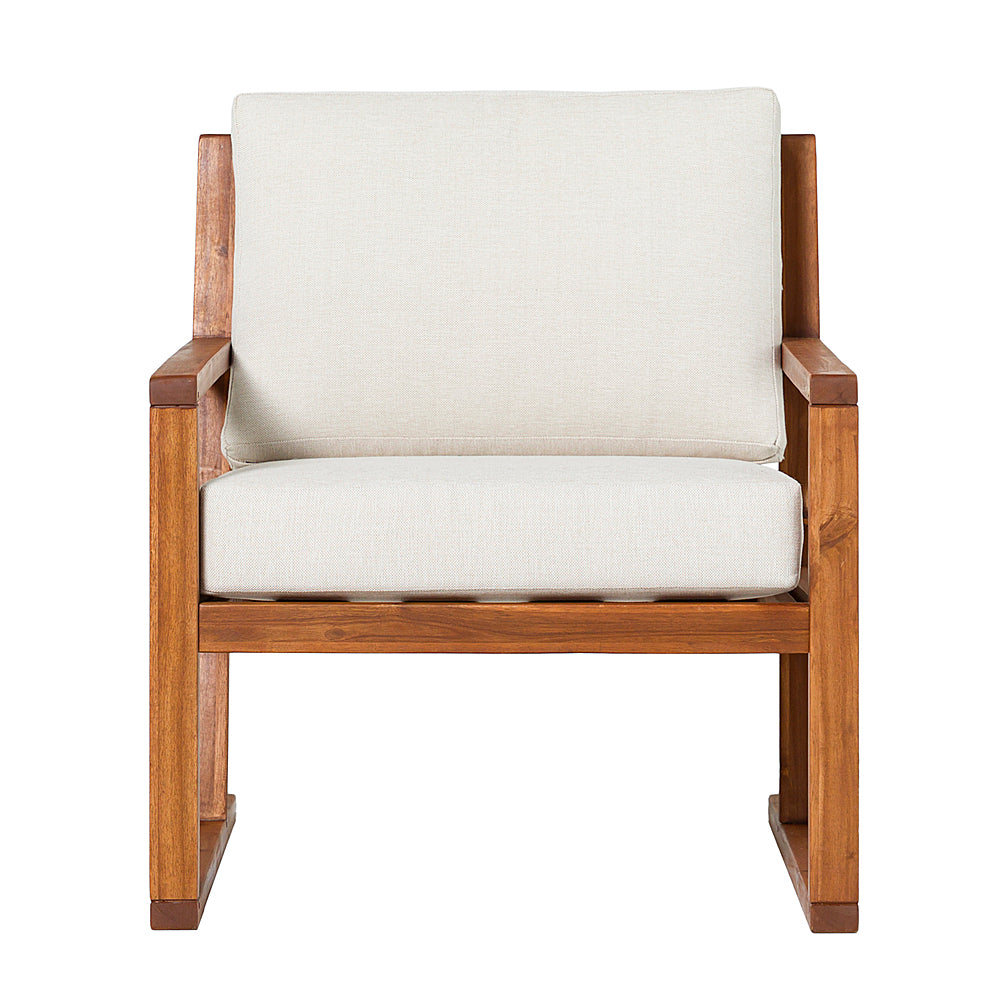 Walker Edison - Modern Solid Wood Slatted Club Chair - Brown_0