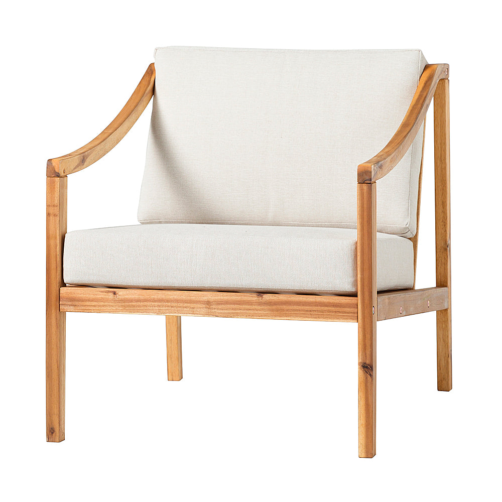 Walker Edison - Modern Solid Wood Outdoor Club Chair - Natural_1