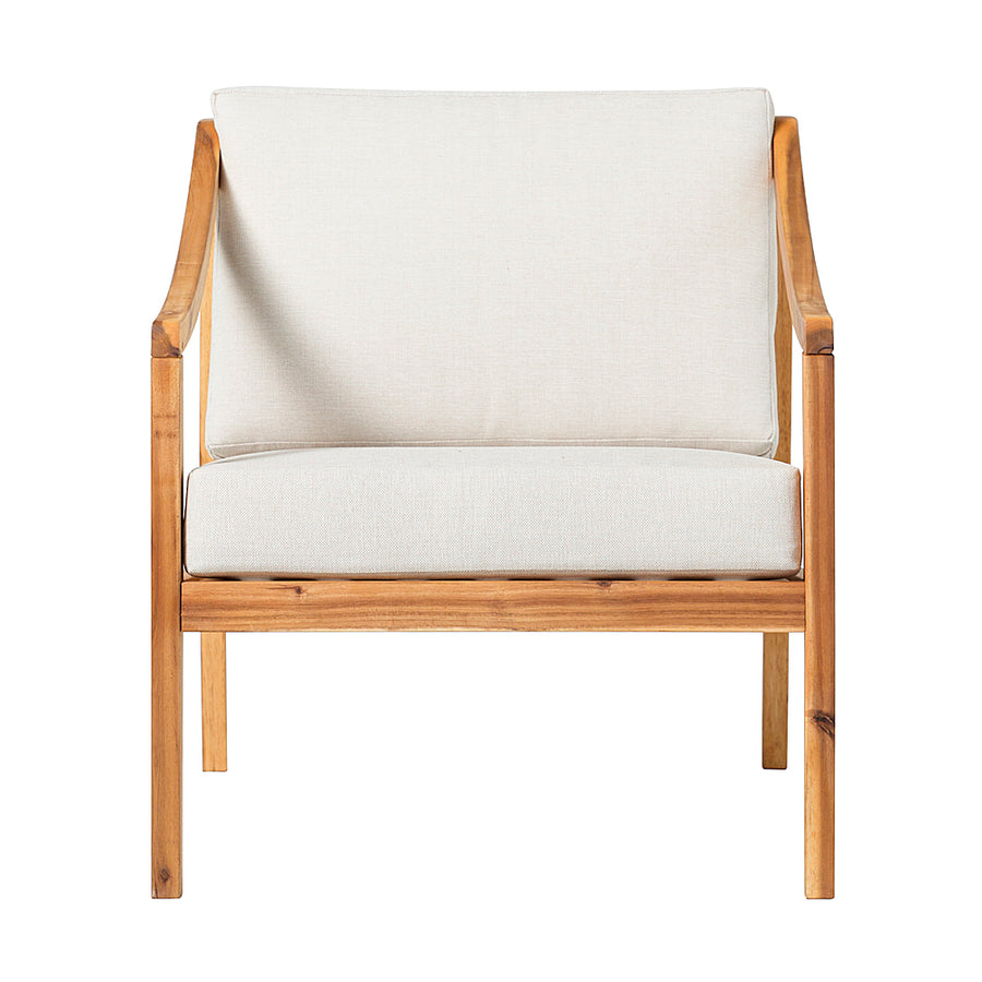 Walker Edison - Modern Solid Wood Outdoor Club Chair - Natural_0