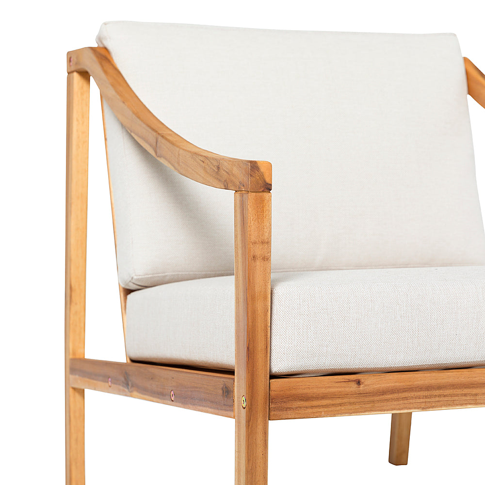 Walker Edison - Modern Solid Wood Outdoor Club Chair - Natural_7