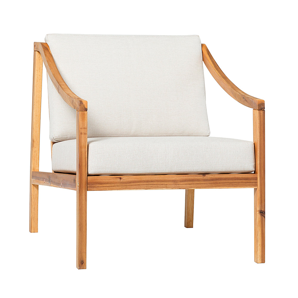 Walker Edison - Modern Solid Wood Outdoor Club Chair - Natural_2