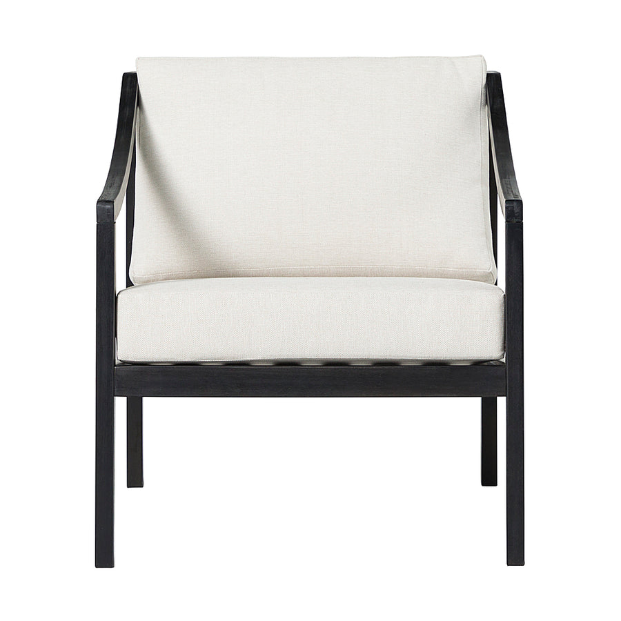 Walker Edison - Modern Solid Wood Outdoor Club Chair - Black Wash_0