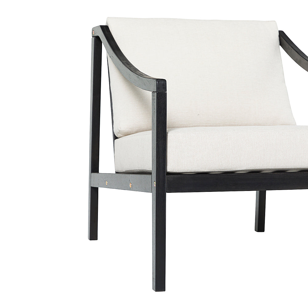 Walker Edison - Modern Solid Wood Outdoor Club Chair - Black Wash_7