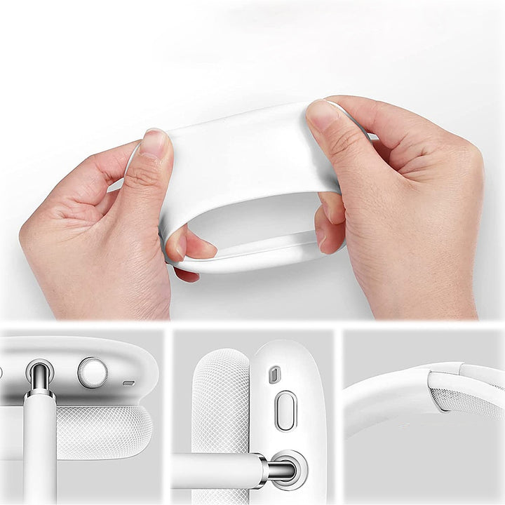 SaharaCase - Silicone Combo Kit Case for Apple AirPods Max Headphones - White_3