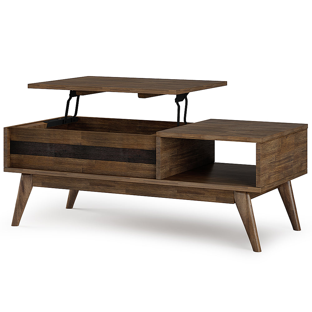 Simpli Home - Clarkson Lift Top Coffee Table - Rustic Natural Aged Brown_1