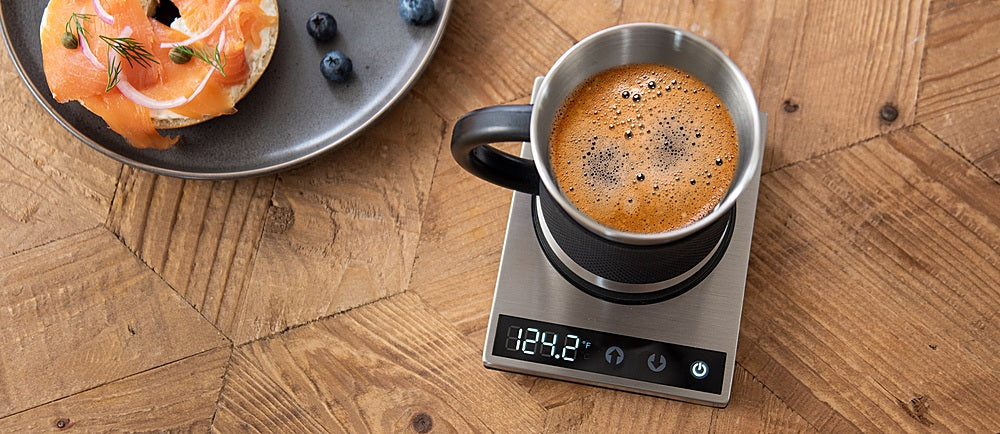 Cosori - Original Coffee Warmer & Stainless Steel Coffee Mug Set - Silver_6