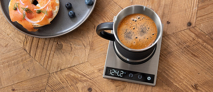 Cosori - Original Coffee Warmer & Stainless Steel Coffee Mug Set - Silver_6