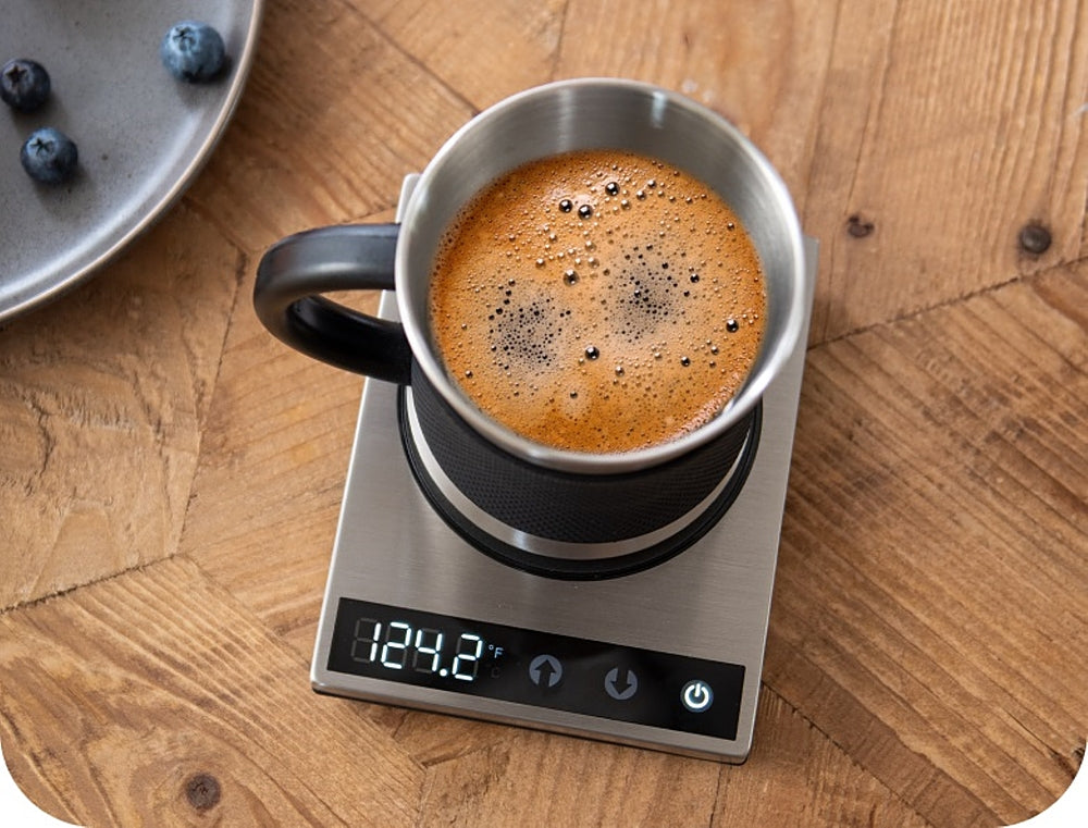 Cosori - Original Coffee Warmer & Stainless Steel Coffee Mug Set - Silver_5