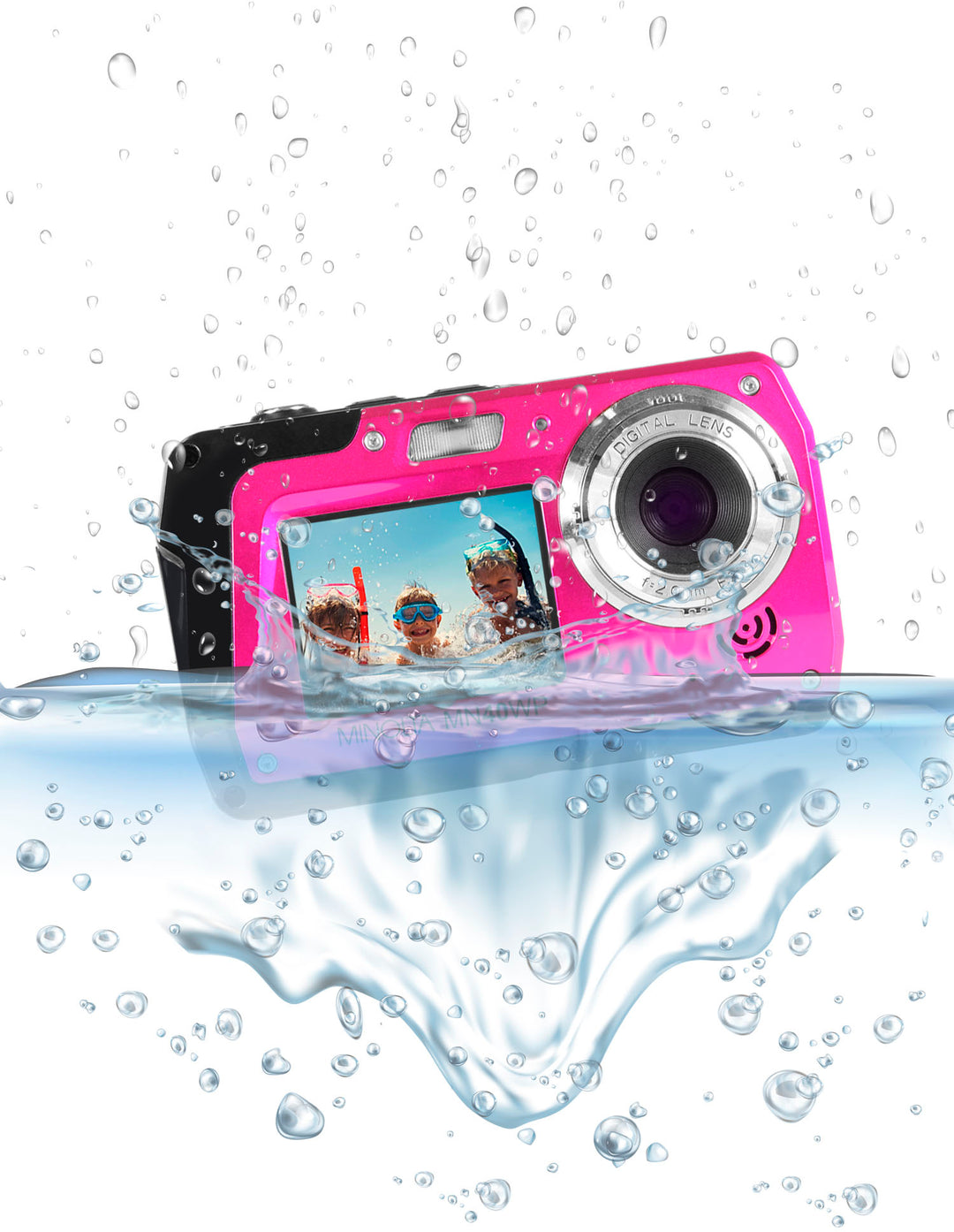 Konica Minolta - MN40WP 48.0 Megapixel Waterproof Digital Camera - Pink_4
