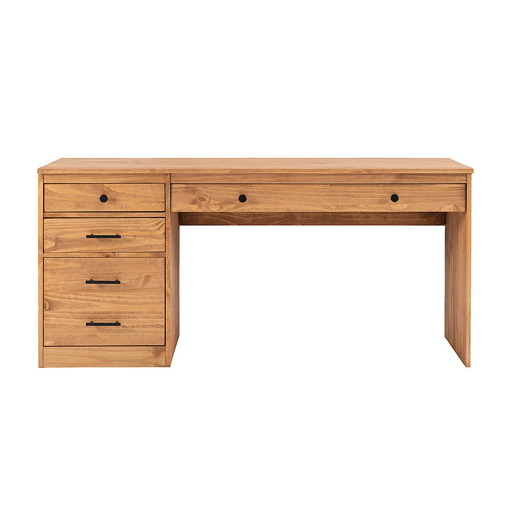 Linon Home Décor - Valdez Solid Wood Desk With File Cabinet - Matte Maple_1