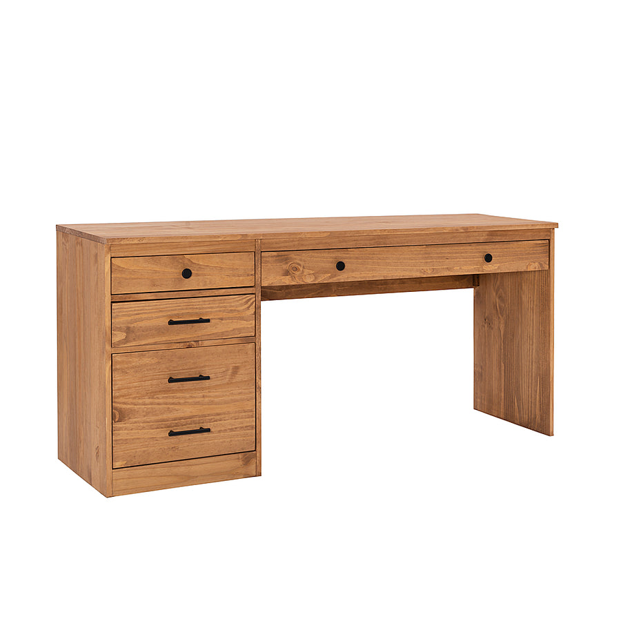 Linon Home Décor - Valdez Solid Wood Desk With File Cabinet - Matte Maple_0