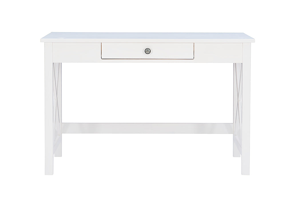 Linon Home Décor - Delevan Solid Wood Laptop Desk With Drawer - Antique White_1