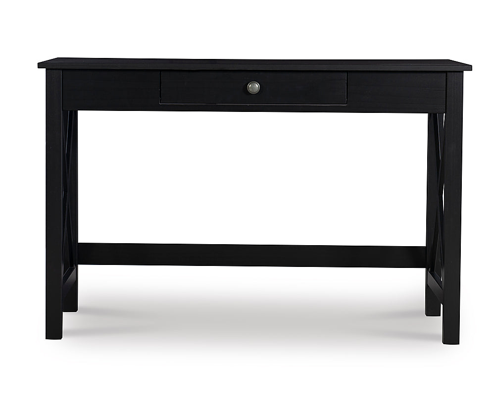 Linon Home Décor - Delevan Solid Wood Laptop Desk With Drawer - Black_1