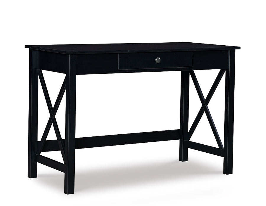 Linon Home Décor - Delevan Solid Wood Laptop Desk With Drawer - Black_0