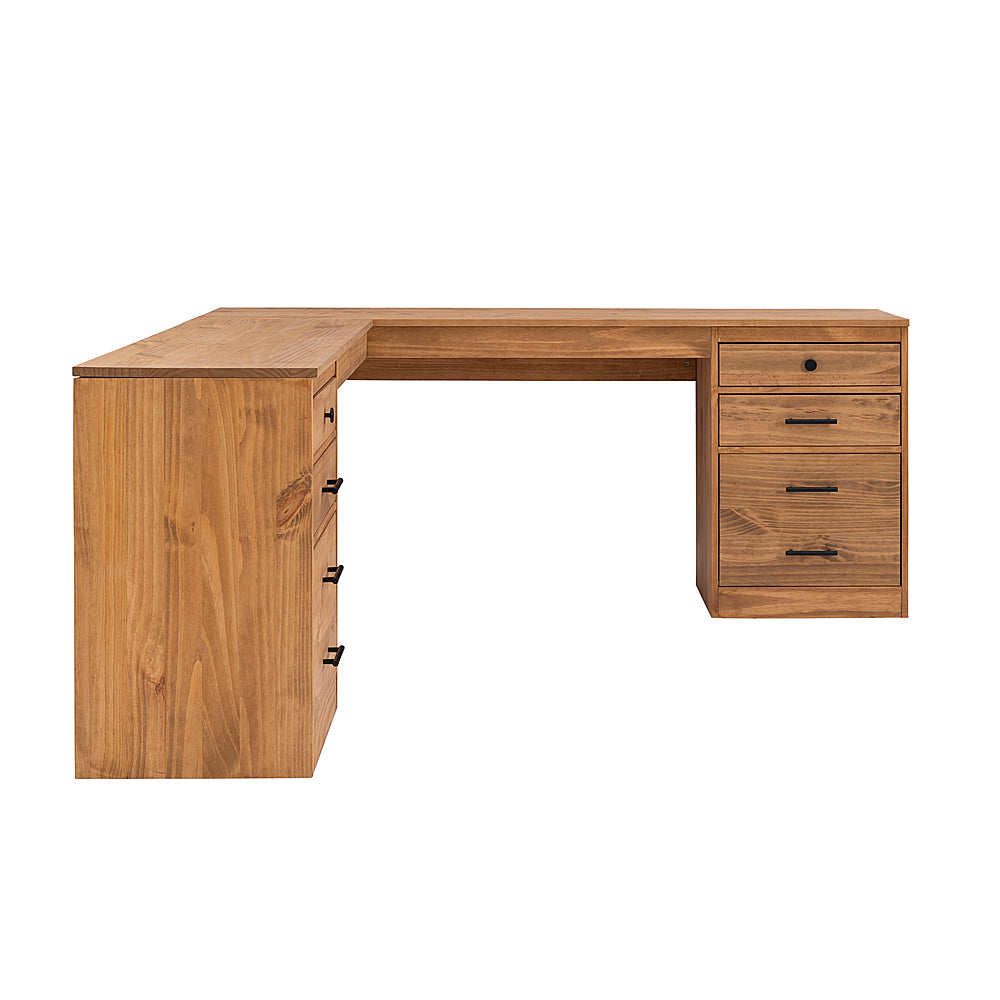 Linon Home Décor - Valdez L-Shaped Desk With File Cabinets - Matte Maple_1