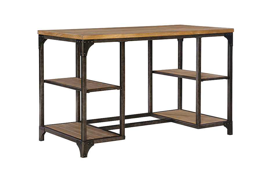 Linon Home Décor - Barlyn Four-Shelf Writing Desk - Weathered Driftwood_0
