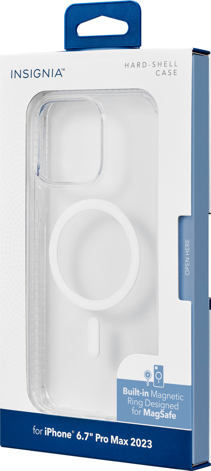 Insignia™ - Hard-Shell Case with MagSafe for iPhone 15 Pro Max - Clear_6