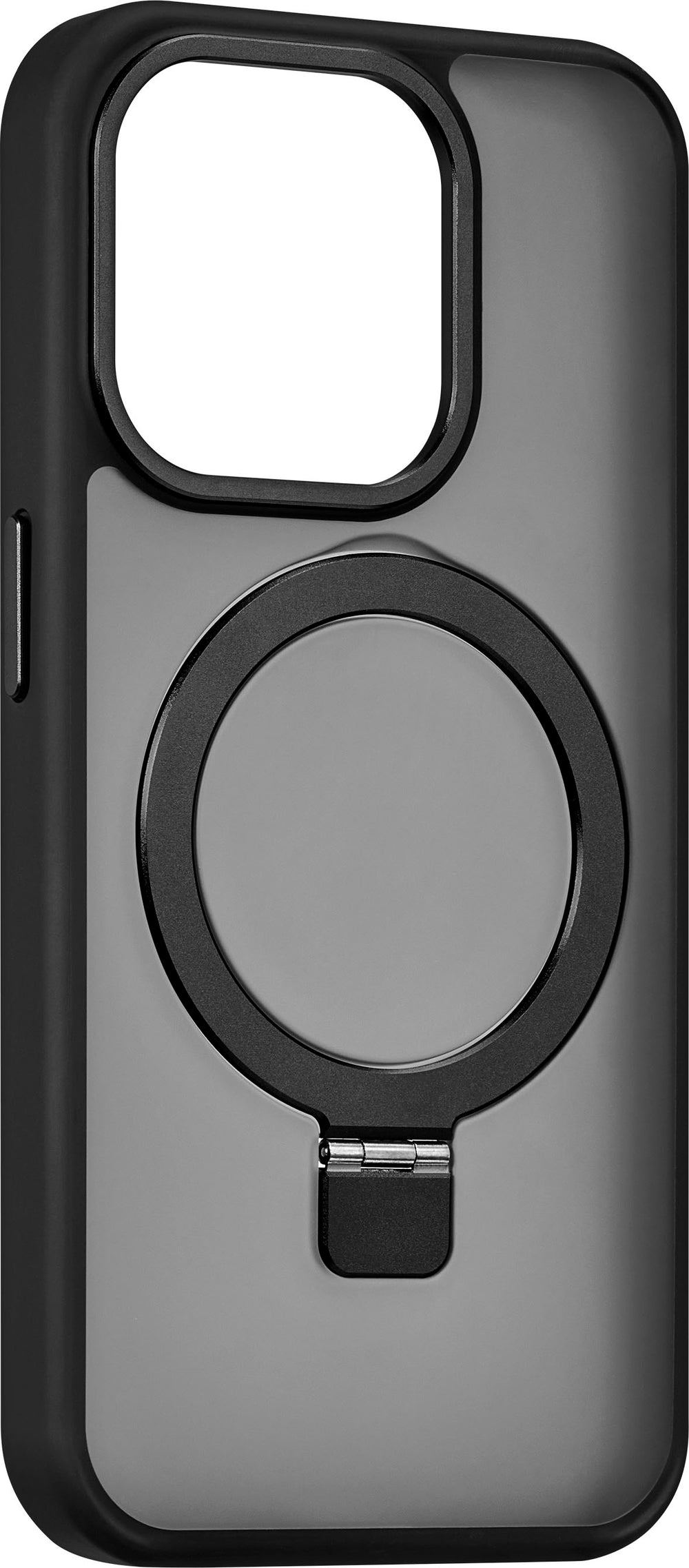 Insignia™ - Hard-Shell Case with MagSafe Kickstand for iPhone 15 Pro - Black_1