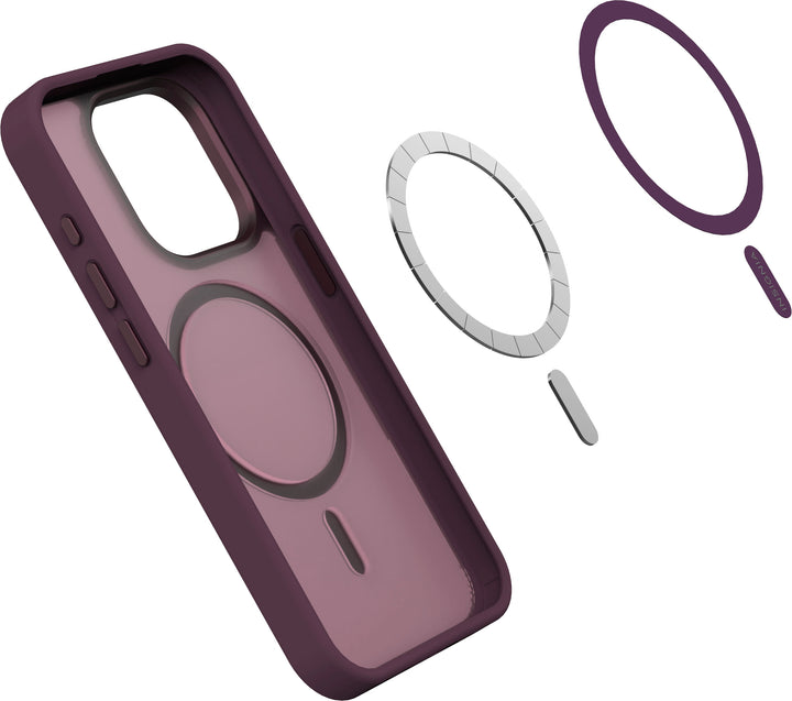 Insignia™ - Hard-Shell Bumper Case with MagSafe for iPhone 15 Pro Max - Maroon_7