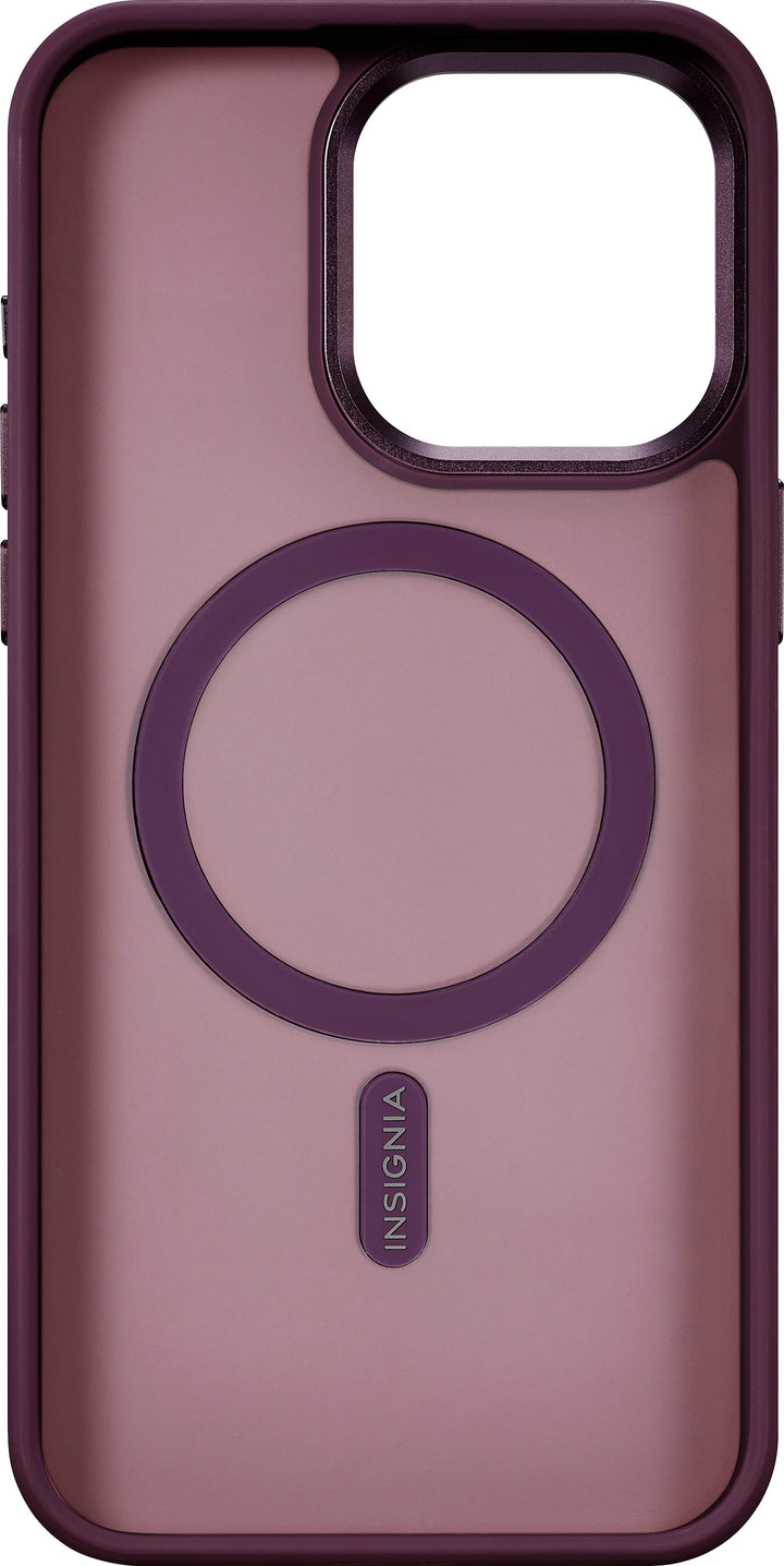 Insignia™ - Hard-Shell Bumper Case with MagSafe for iPhone 15 Pro Max - Maroon_3