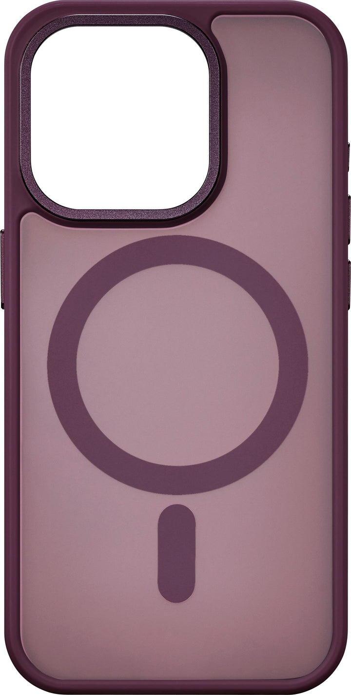 Insignia™ - Hard-Shell Bumper Case with MagSafe for iPhone 15 Pro - Maroon_0