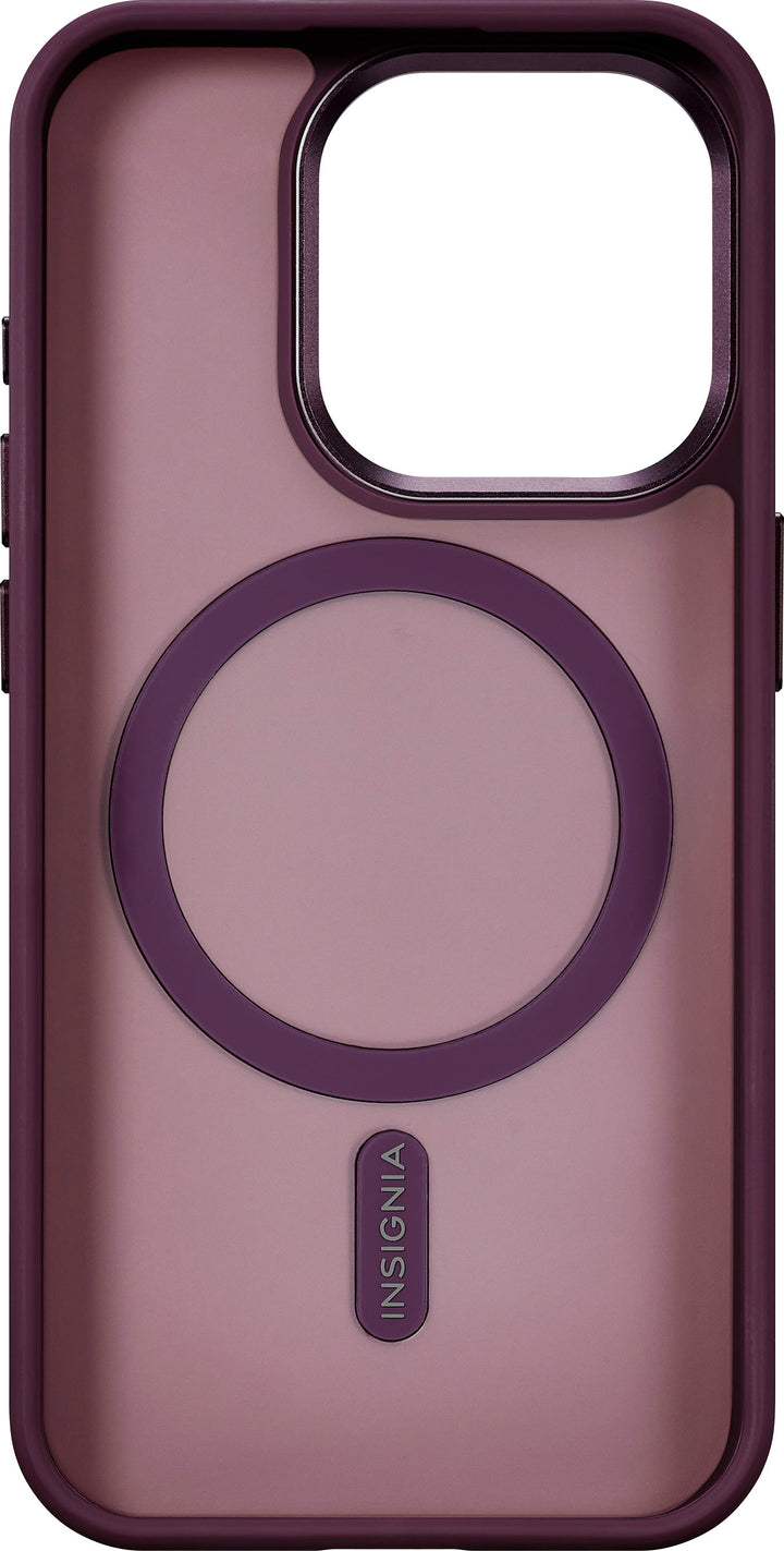 Insignia™ - Hard-Shell Bumper Case with MagSafe for iPhone 15 Pro - Maroon_2