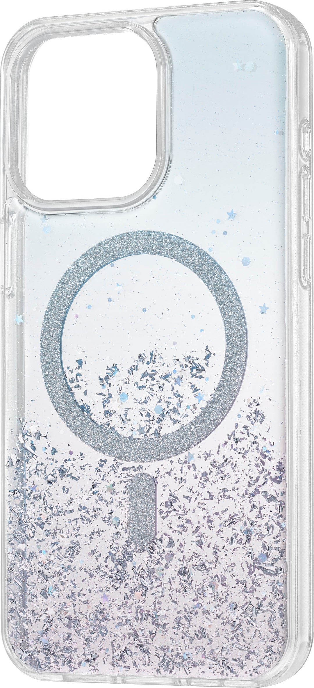 Insignia™ - Hard-Shell Case with MagSafe for iPhone 15 Pro Max - Glitter Gradient_3