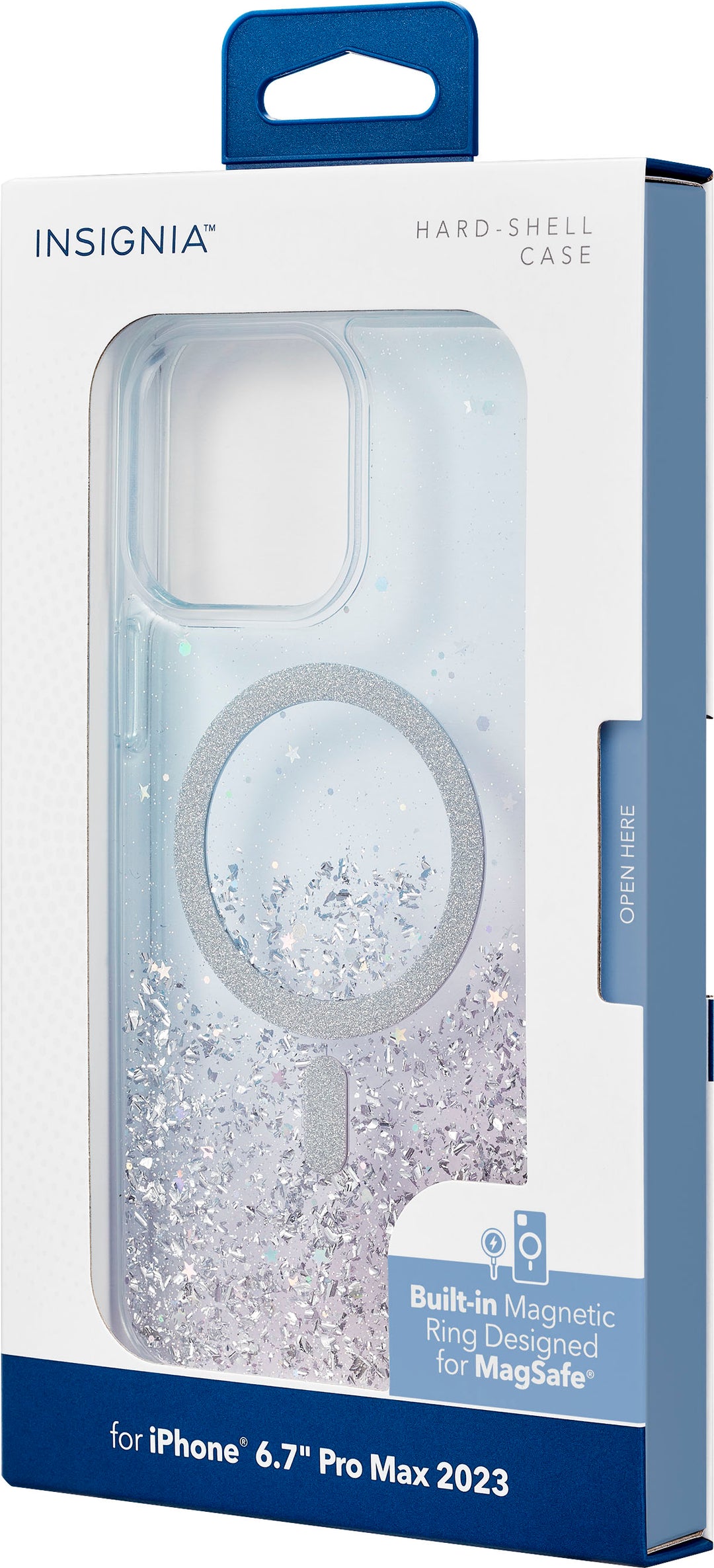 Insignia™ - Hard-Shell Case with MagSafe for iPhone 15 Pro Max - Glitter Gradient_5