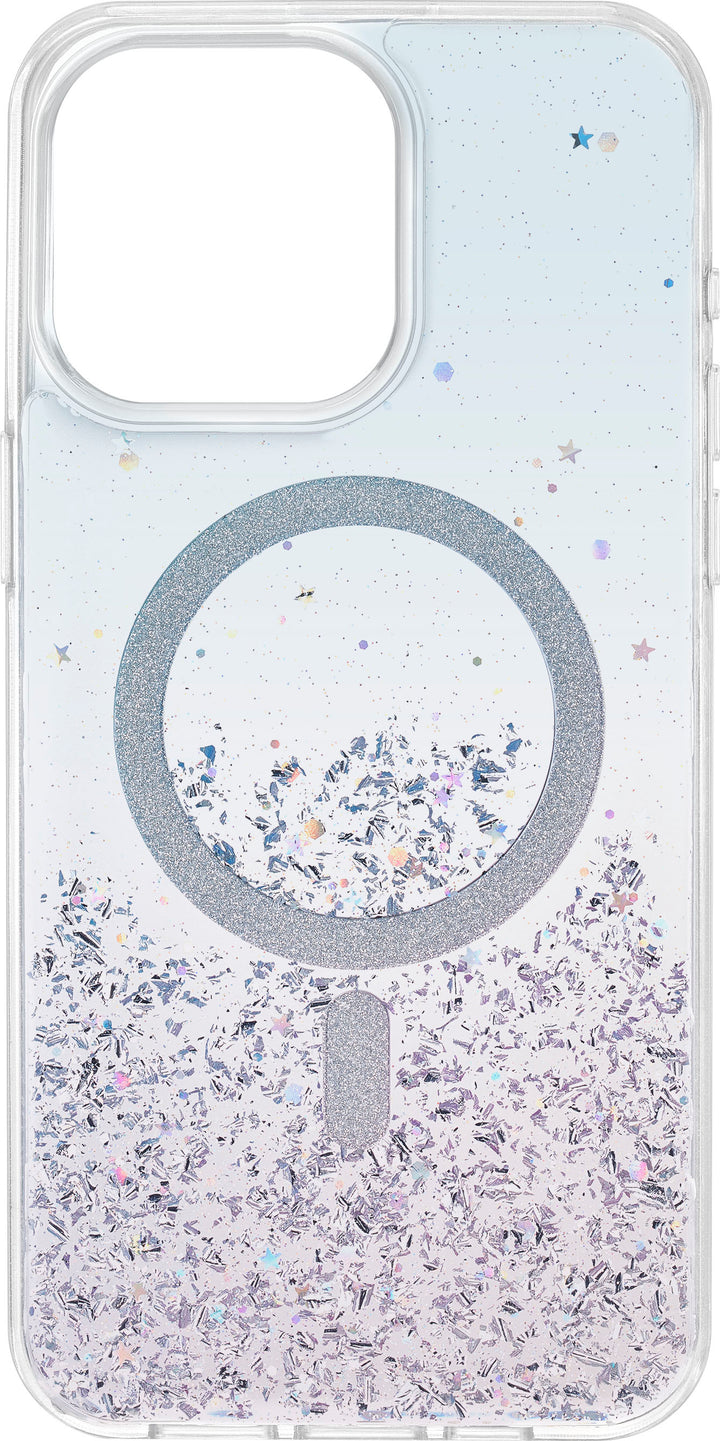 Insignia™ - Hard-Shell Case with MagSafe for iPhone 15 Pro Max - Glitter Gradient_0