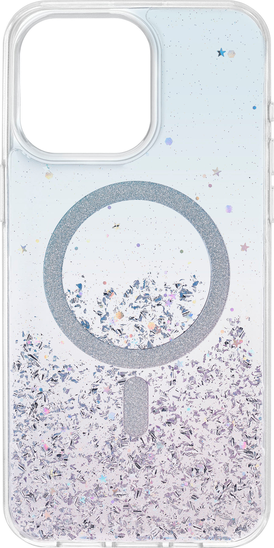 Insignia™ - Hard-Shell Case with MagSafe for iPhone 15 Pro Max - Glitter Gradient_0