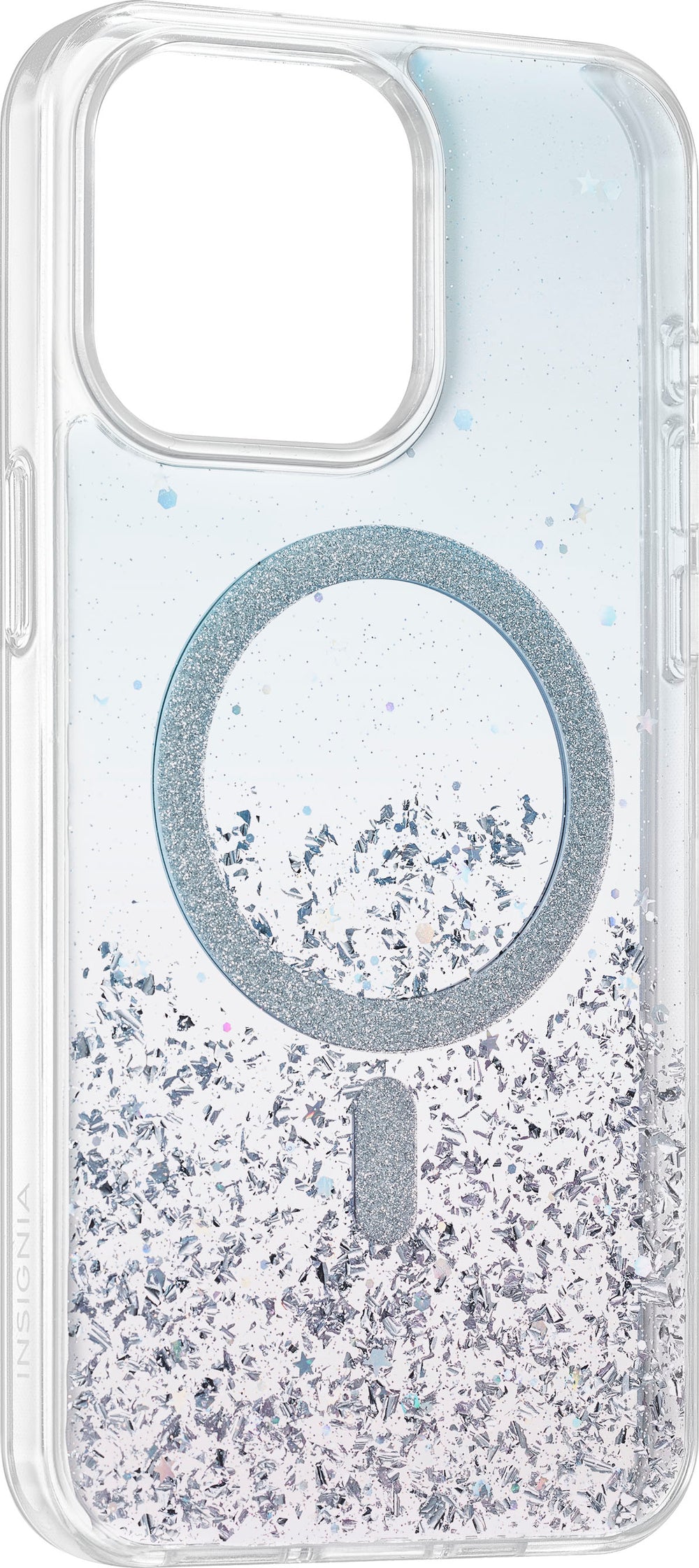 Insignia™ - Hard-Shell Case with MagSafe for iPhone 15 Pro Max - Glitter Gradient_1