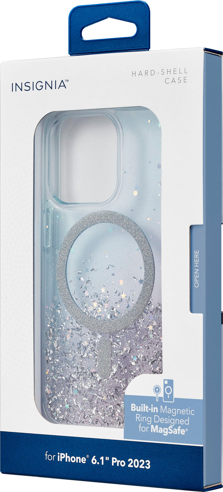Insignia™ - Hard-Shell Case with MagSafe for iPhone 15 Pro - Glitter Gradient_6