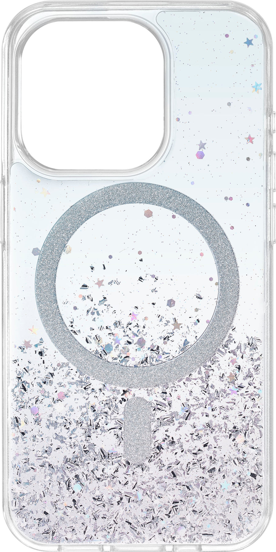 Insignia™ - Hard-Shell Case with MagSafe for iPhone 15 Pro - Glitter Gradient_0