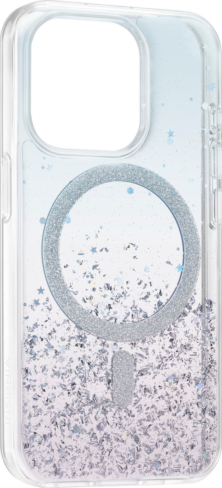 Insignia™ - Hard-Shell Case with MagSafe for iPhone 15 Pro - Glitter Gradient_1
