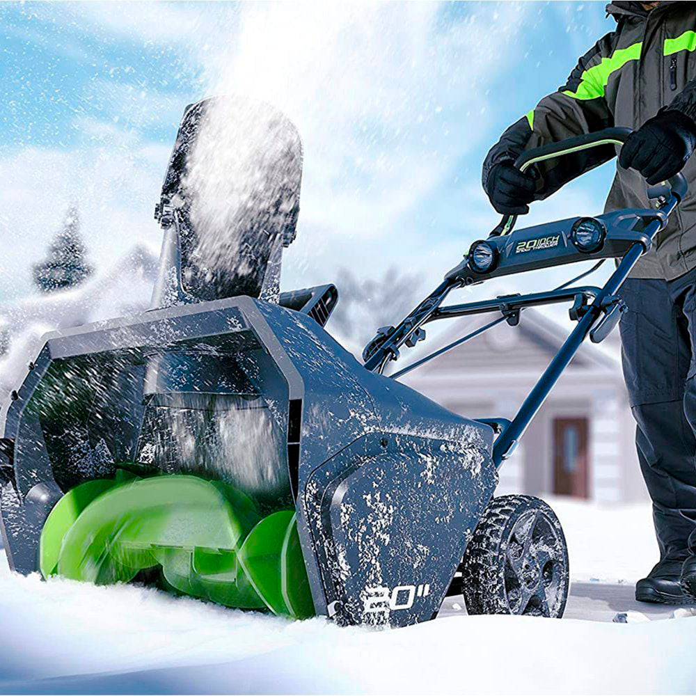 Greenworks - 20 in. Pro 80-Volt Cordless Brushless Snow Blower (4.0Ah Battery and Charger Included) - Direct Import - Green_1