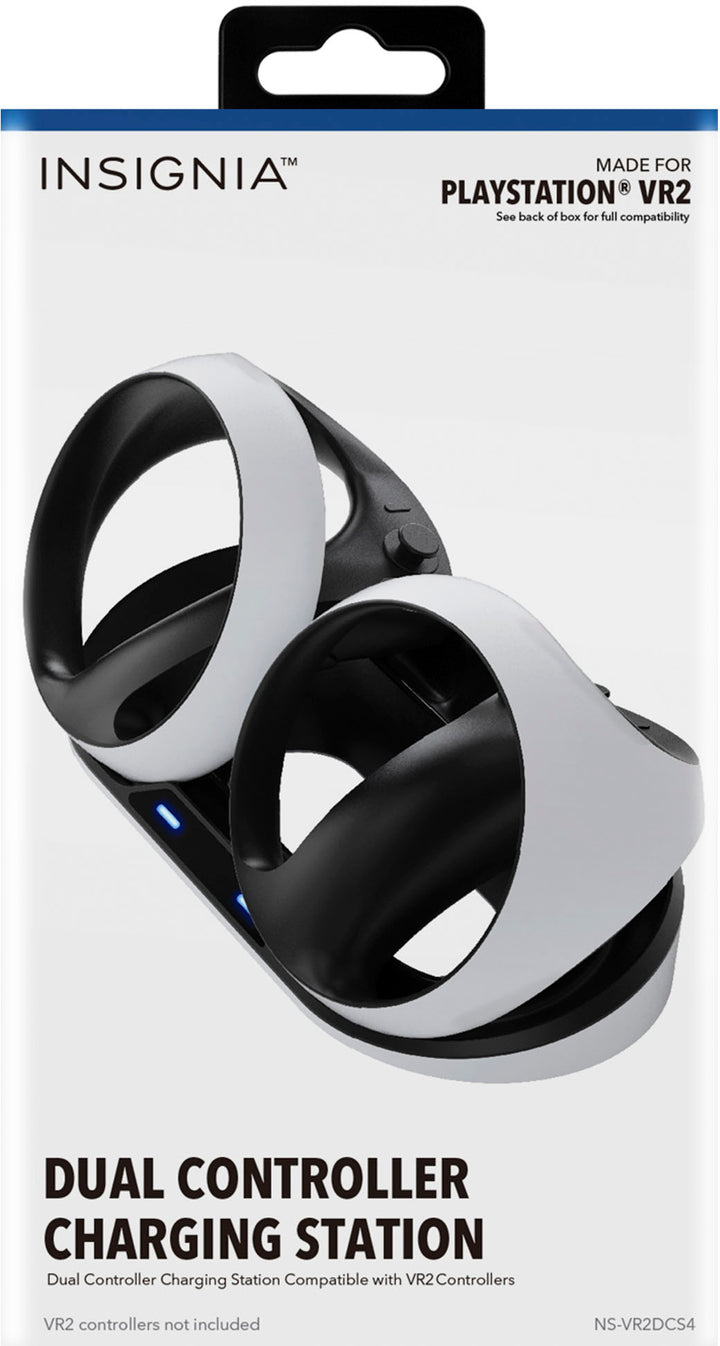 Insignia™ - Dual Charge Station for Sony PlayStation VR2 Sense Controllers - White/Black_3