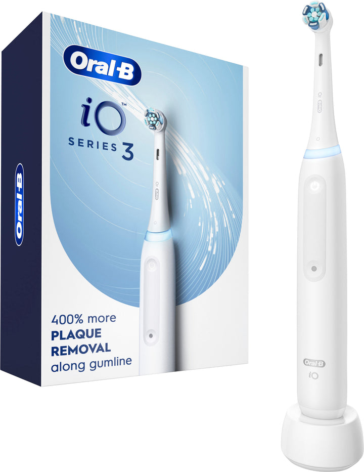 Oral-B - iO Series 3 Electric Toothbrush with (1) Brush Head, Rechargeable, White - White_4